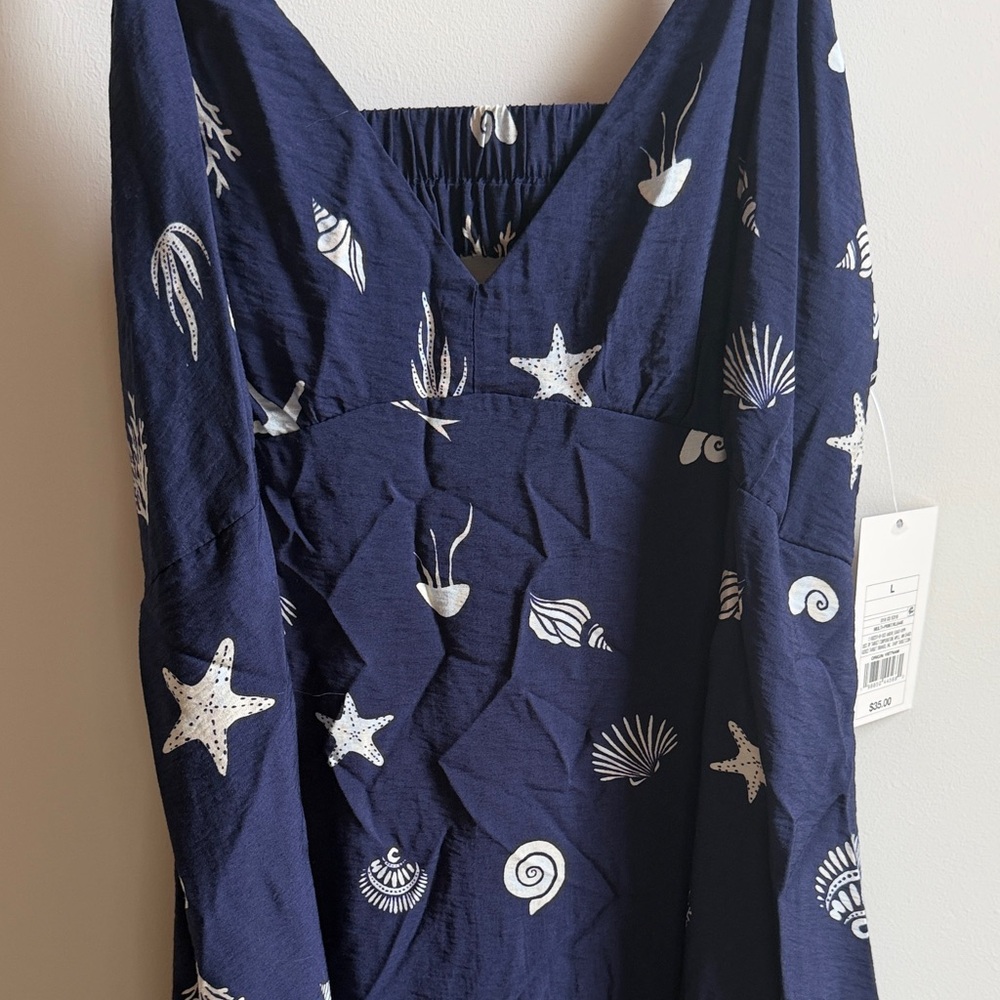 A new day Navy Blue Star and Sea Shells Maxi Dress - Picture 2 of 7